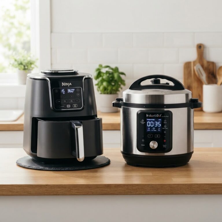 Air fryer and instant pot multicooker side by side comparison